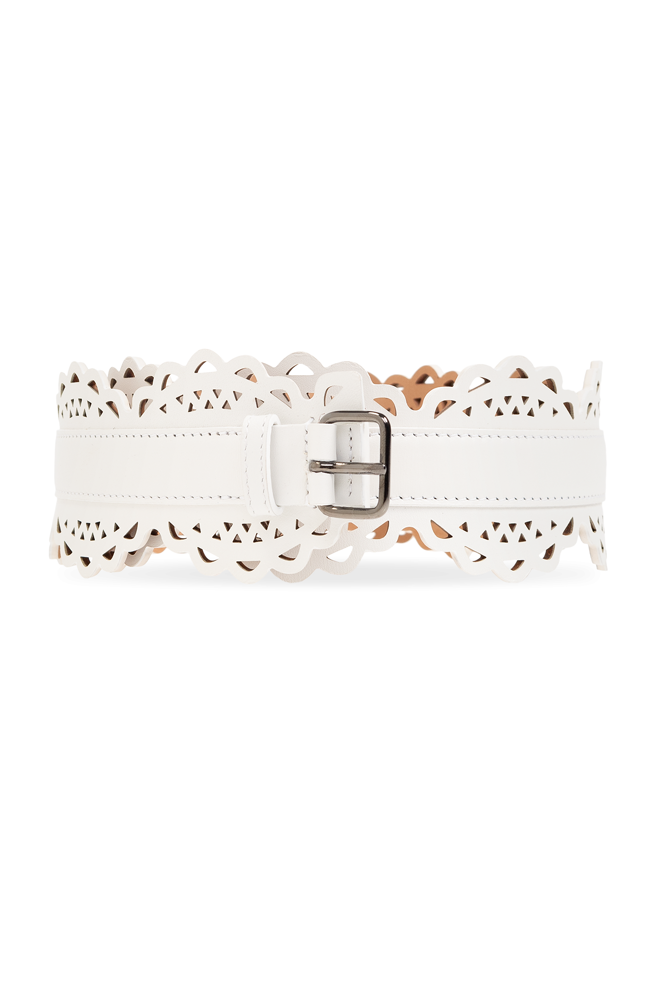 White Leather waist belt Alaïa - SchaferandweinerShops Japan